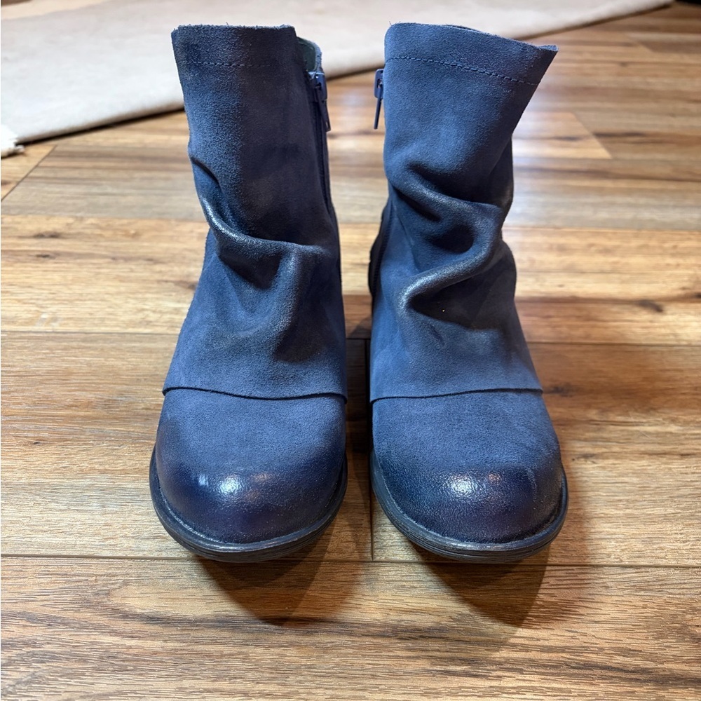 Miz Mooz Suede Ruched Ankle Boots - Dotti - Picture 5 of 12